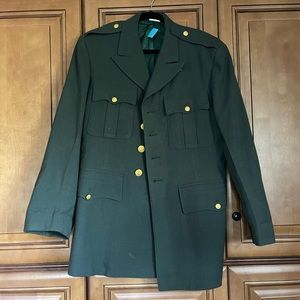 Vintage green military jacket. 100% wool. Great condition!